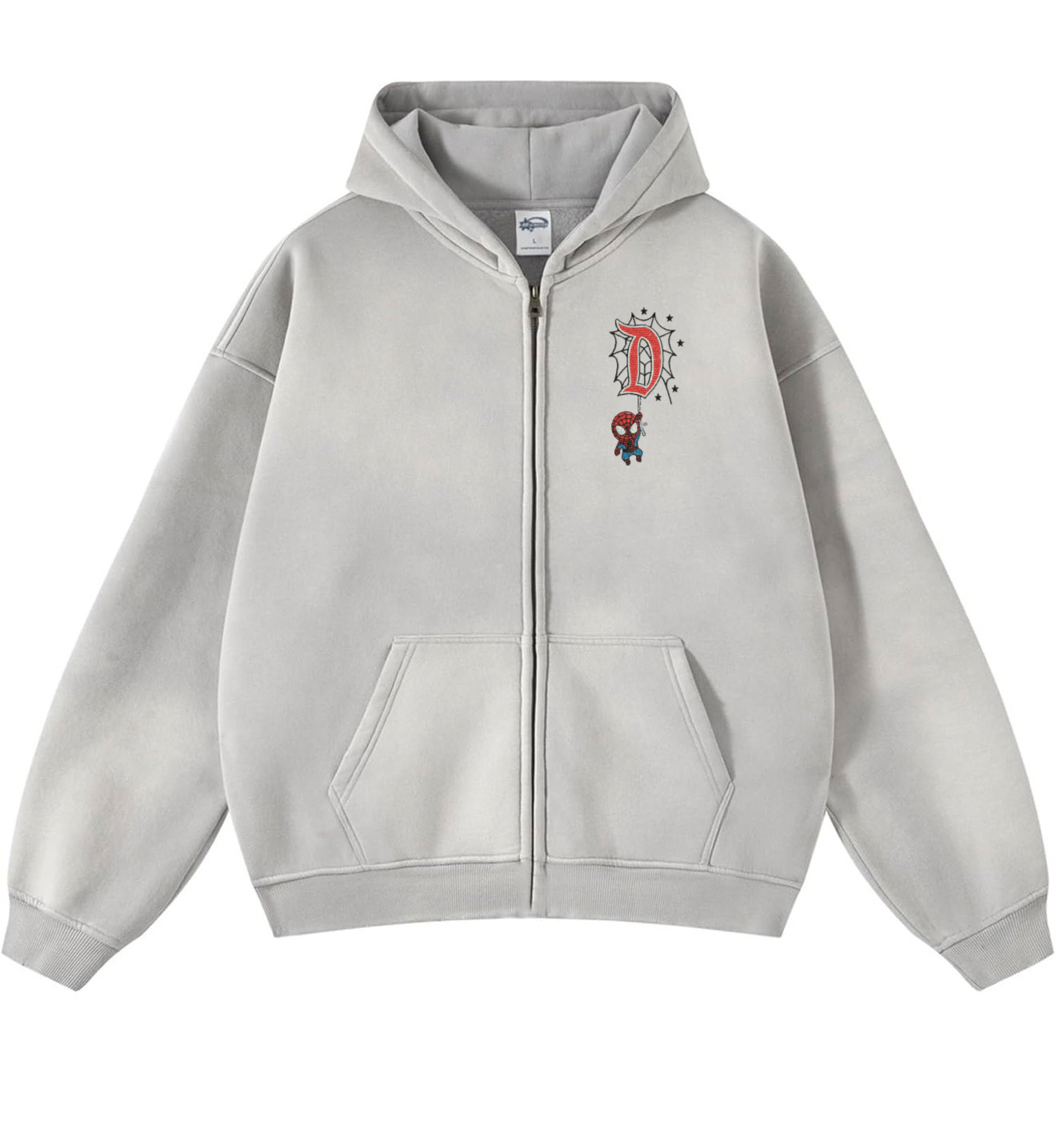 Spider vintage zip up (gray)