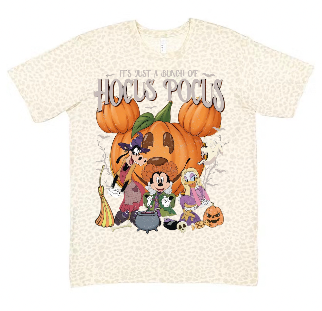 Hocus leopard graphic t-shirt