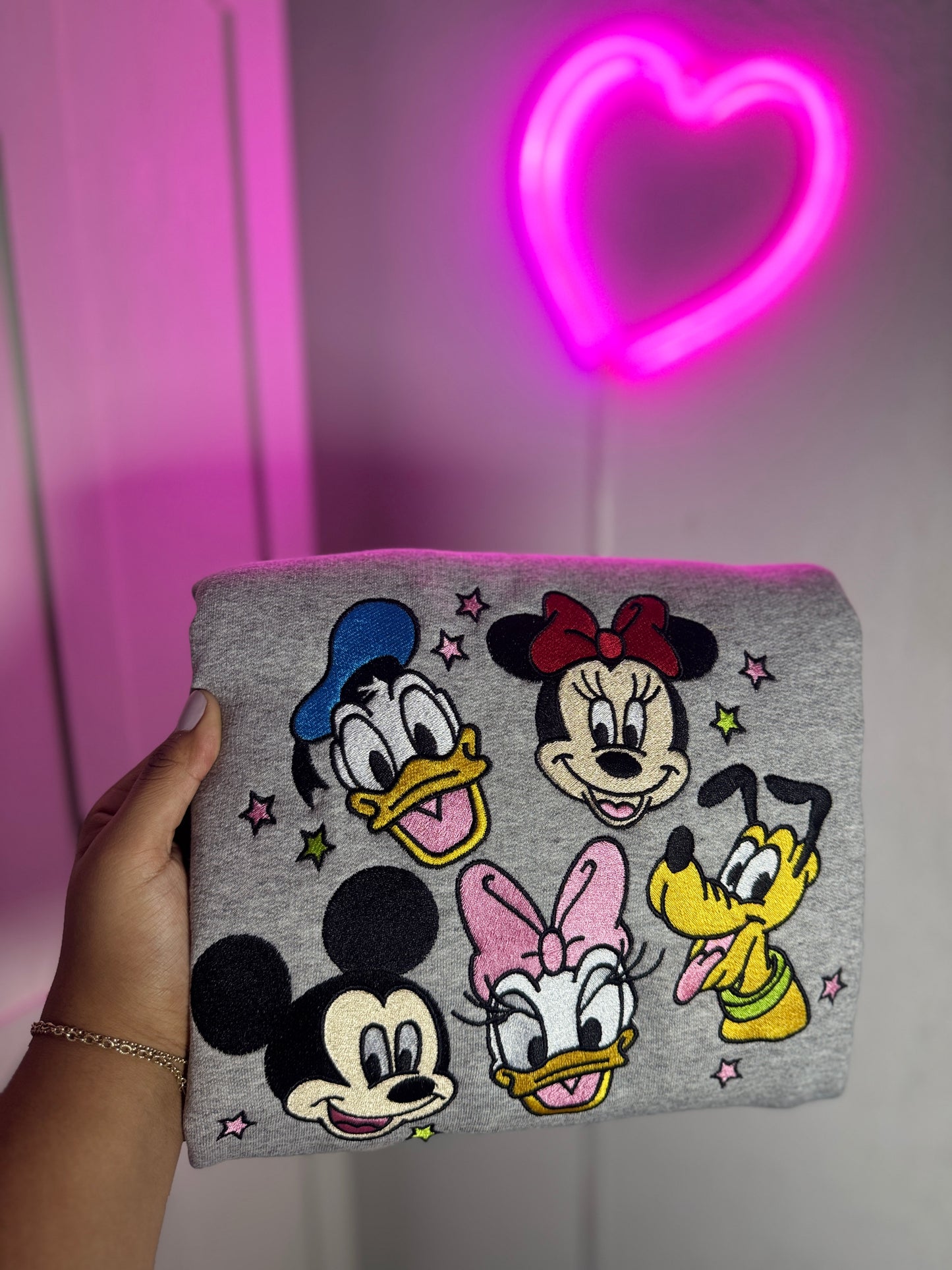 Family embroidery sweater adult