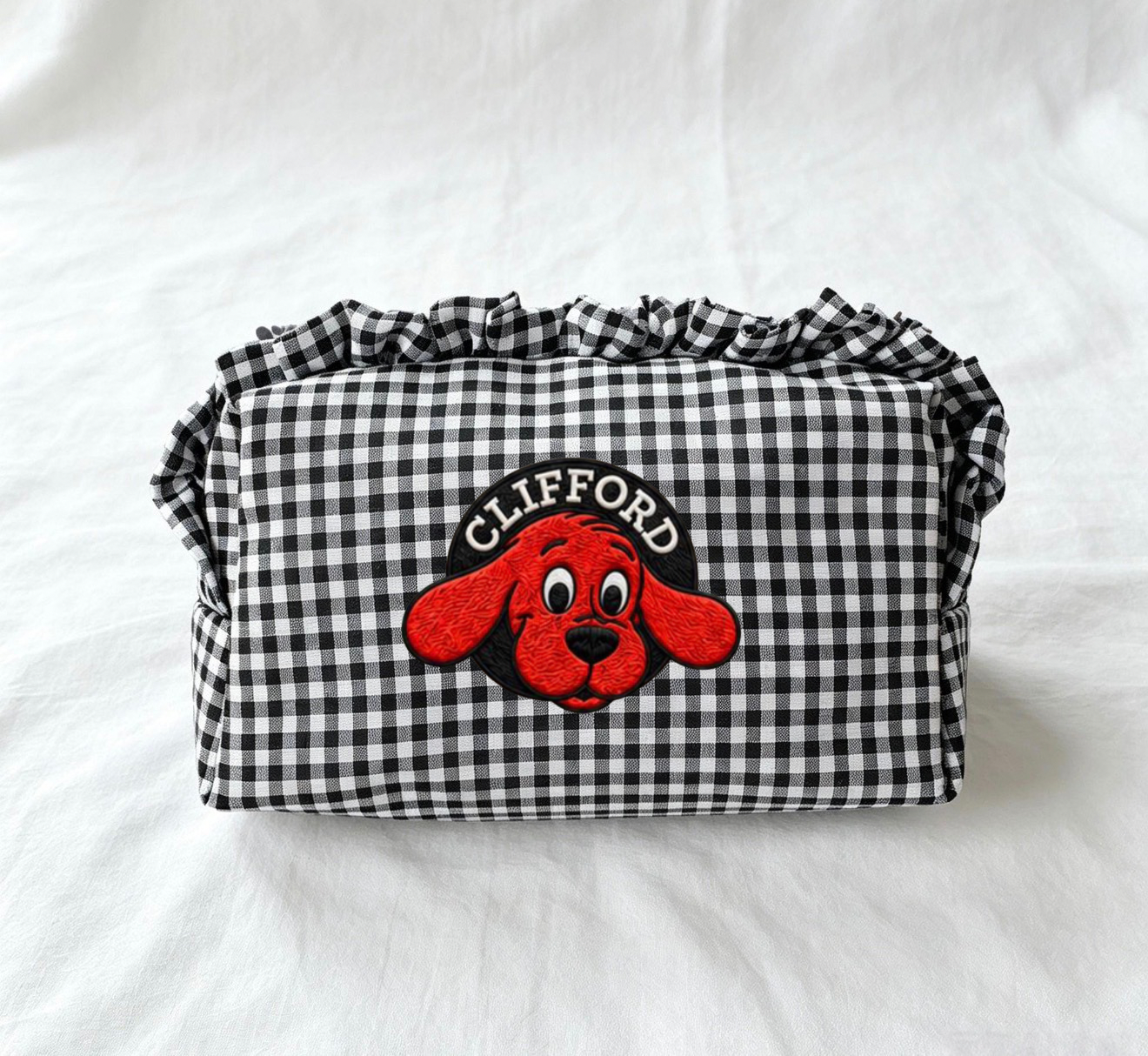 Black Red dog pouch