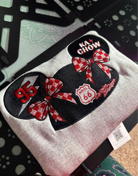 Cars bow Adult crewneck